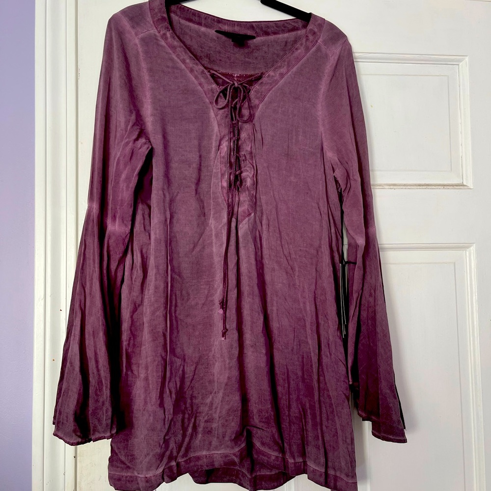 Rock & Republic Purple Bell Sleeves Small